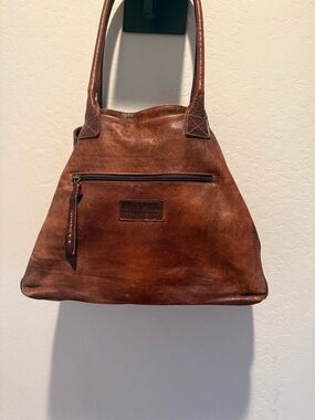 BED|STU Distressed Brown Leather Tote